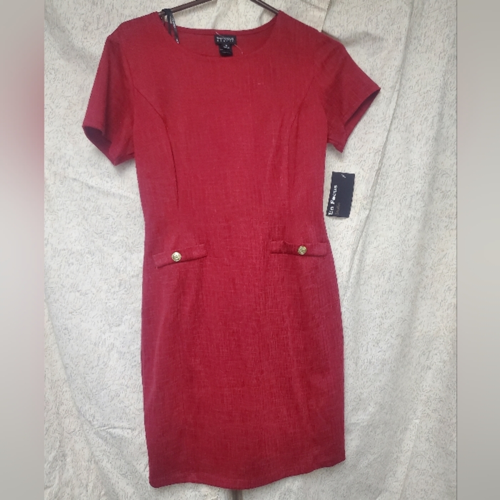 Red Short Sleeve Dress